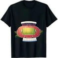 thumbnail image 2 of Men's Cotton Short Sleeve T-Shirt with Colorful Stadium Illustration Soccer Field & Running Track Design Vibrant Sports Tee, 2 of 6