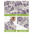 thumbnail image 4 of Purple Spring Floral Bar Stool Covers Set of 2, Summer Botanical Farmhouse Stretch Washable Bar Chair Covers with Backs, Removable Pub Counter Height Chair Cover for Kitchen Dining Room Cafe, 4 of 7