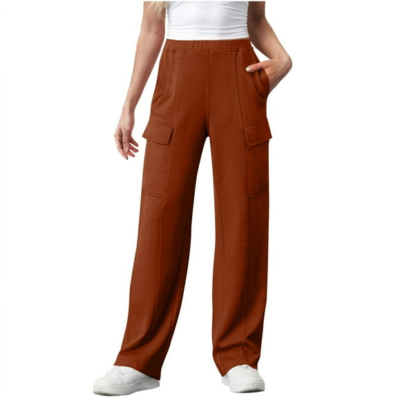 STETMN Women Stretchy Straight Dress Pants Dressy Pleated High Waisted Work Pants Ladies Business Slacks