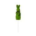 thumbnail image 2 of Easter Flocked Bunnies Figurine Easter Decorations, Flocked Easter Bunny Decor, Spring Tables Decoration Centerpieces Indoor Easter Decorating Bunnies for Home Office Party Supplies（Green）, 2 of 7