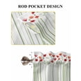 thumbnail image 6 of Red Poppy Flowers Bathroom Window Curtain, Spring Floral Lines Minimalist Green Light Filtering Coffee Kitchen Curtains, Bedroom Living Room Curtains 2 Panel 84"x45", 6 of 6