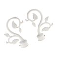 thumbnail image 2 of Langgg 2Pcs Curtain Rod Ends Drapery Pole Head for Dia. 28mm Rod Leaf#White, 2 of 9