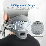 Cervical Neck Traction Device, Neck Stretcher for Cervical, Cervical Traction Device,Neck Brace with 3 Power Traction and Heating, Neck Decompression and Neck Tension Relief,Gray