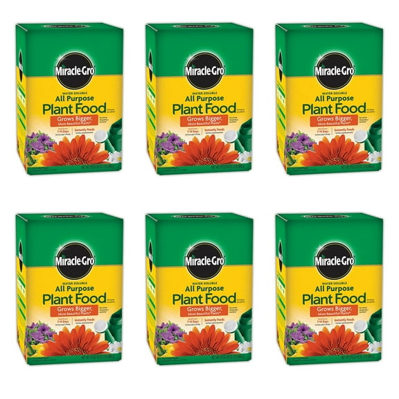 Miracle-Gro Water Soluble All Purpose Plant Food, Plant Fertilizer, 1.5 lbs. 6-Pack