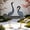 Black & White, variant on 35-40 inch Standing Garden Crane Statues for Outdoor Set of 2 Metal Birds Garden Sculptures Yard Art for Home Backyard Patio Lawn Decoration