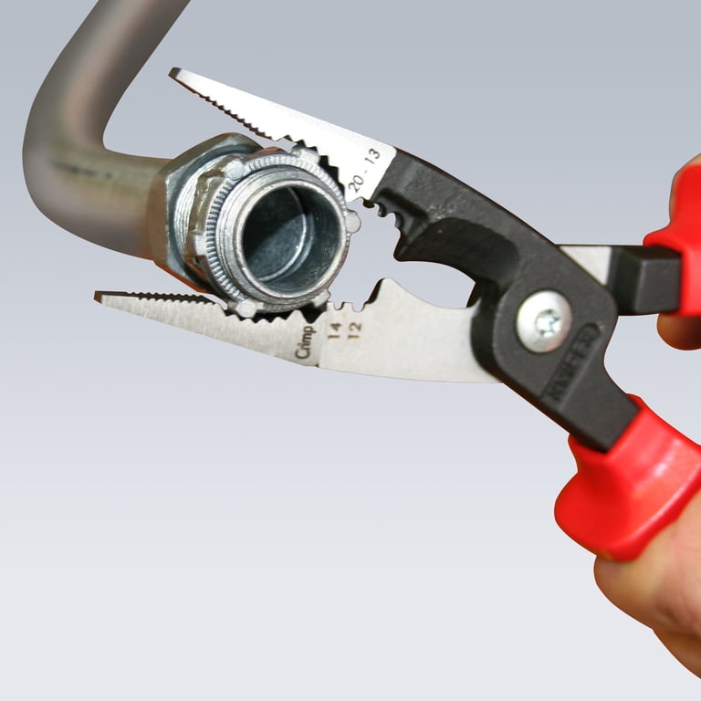 KNIPEX Tools 13 82 8, 6-In-1 Electrical Installation Pliers with