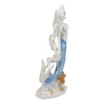 thumbnail image 3 of Capiz Blue Ombre Tail Nautical Mermaid With Conch Shell By Sea Coral Reef Statue, 3 of 4