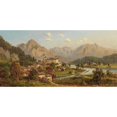 thumbnail image 2 of Edmund Höd 14x9 Black Ornate Wood Framed Double Matted Museum Art Print Titled: Ambras Castle in Tyrol (1880), 2 of 5
