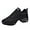 Black 1, variant on Women's Jazz Shoes Dance Trainers Lace Up Cushion Breathable Ladies Split Sole Dance Sneakers Platform Shoes