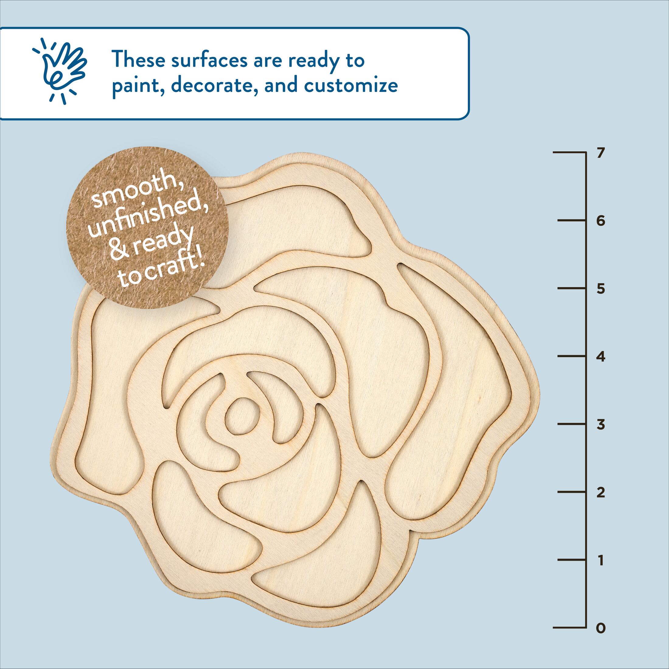 Hello Hobby 7" Wood Shape, Rose