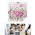 thumbnail image 5 of Hokiten Kitchen Dinner Napkins Set of 6 Watercolor Pink Floral Cloth Napkins Reusable Washable Table Napkins for Weddings Cocktail Parties Holiday Table Decor 20x20 Inch, 5 of 8