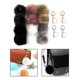 thumbnail image 5 of Bola de pompón esponjoso 10 unids/lote con botón a presión DIY piel de zorro sintética suave Multicolor para accesorios tejer sombrero bufandas gorras C Soledad Bola de pompones, 5 of 10