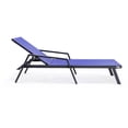 thumbnail image 6 of LeisureMod Marlin Patio Chaise Lounge Aluminum Black Arms Set of 2 Navy Blue, 6 of 10