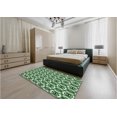 thumbnail image 5 of Ahgly Company Machine Washable Indoor Square Transitional Dark Forest Green Area Rugs, 3' Square, 5 of 7