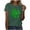 Green, variant on Dark Green Sparkle T Shirt St Patricks Day Glitter Clover Graphic Tees Short Sleeve Black Tops Elegant Irish Blouse