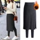 thumbnail image 4 of Leggings con forro polar Prolriy, leggings con falda, falda de tenis con leggings incorporados, faldas hasta la rodilla, leggings con bolsillos, faldas para mujer, leggings térmicos cálidos para, 4 of 4
