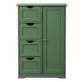 thumbnail image 6 of Ktaxon Wooden Bathroom Floor Cabinet, Side Storage Organizer with 4 Drawers, 1 Cupboard & 2-Shelves, Forest Green, 6 of 17