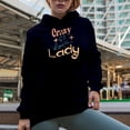 thumbnail image 2 of Cute Crazy Lipstick Lady, Beauty Themed Merch Gift for Makeup Artist or Lovers, Cosmetologists & Beauticians, Navy Blue Hooded Sweatshirt or Hoodie, X-Large, 2 of 5