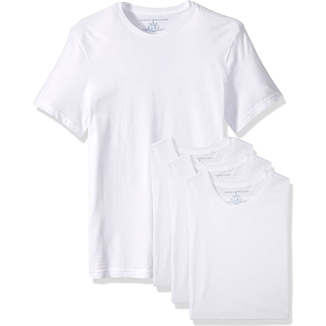 Camiseta básica de algodón Tommy Hilfiger 3+1 para hombre color blanco extragrande