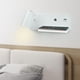 thumbnail image 1 of Luz de pared Gu10 con puerto USB Proyector de carga inalámbrica Aplique Izquierda Blanca Colco Lámpara de cabecera de pared, 1 of 8