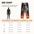 thumbnail image 4 of Lsque Astronaut Cosmic Rainbow Print Women's Pajama Pants, Lounge Pant - Comfortable Home Wear,Elastic Waistband, Stylish Design-Medium, 4 of 9