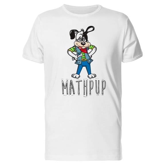 Math Pup Funny Doodle T-Shirt Men -Image by Shutterstock, Male Large