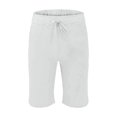 thumbnail image 4 of Mens Casual Cotton Linen Casual Elastic Waist Drawstring Lightweight Summer Beach Vacation Yoga Golf Shorts with Pockets Light Ashy S, 4 of 5