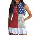 thumbnail image 3 of HUIACONG Vintage American Flag Casual Women's Sleeveless Golf Shirts, Relaxed Lightweight Sleeveless Golf Tennis Shirts for Athletic Sports Outdoor, 3 of 7