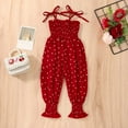 thumbnail image 6 of BOOMNY Toddler Baby Girls Sleeveless Heart Prints Romper Suspenders Jumpsuit Clothes Comfort Onesie, 6 of 6