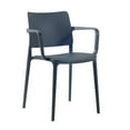 thumbnail image 6 of Omax Decor Cleo Arm Resin Patio Dining Chair in Anthracite Black - (Set of 2), 6 of 7