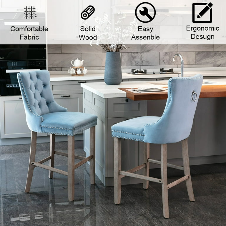Light blue counter height stools deals