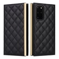 thumbnail image 4 of Desugned For Samsung Galaxy S20+ Wallet Phone Case,With Suction Cup Fastener,Flip Folding Kickstand,With Card Slots,Wrist Strap&Shoulder Strap,Shockproof PU Leather Phone Case,Black, 4 of 9