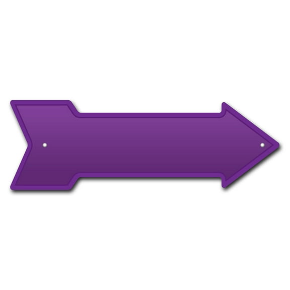 SignMission P-ARROW-999654 18 in. Purple Arrow Sign