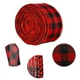 thumbnail image 3 of 2 pieces of Christmas decorations checkered ribbon party decoration DIY crafts 236 inches per roll., 3 of 12