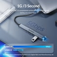 thumbnail image 3 of ORICO Aluminum Type C USB 3.0 HUB 4 Port Multi Splitter PD60W TF SD Reader OTG For Lenovo HUAWE Macbook PC Computer Accessories, 3 of 10