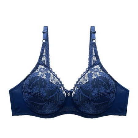 

Girls Underwear 2075 New Women s Lace With Steel Ring Solid Color Sexy Double Breasted Push Up Bra