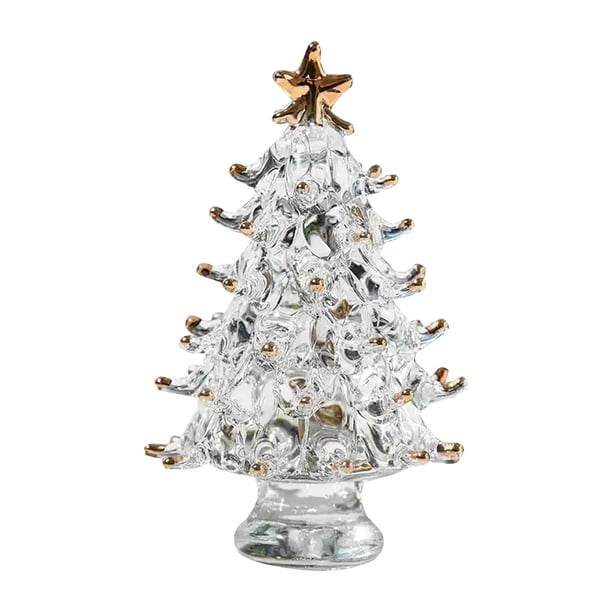 Árbol De Navidad De Cristal Adornos Para Fiestas En Casa Decoración Navideña