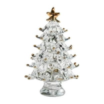 Elegant Glass Festive Holiday Tree for Desktop Tabletop Seasonal Celebration Decorations