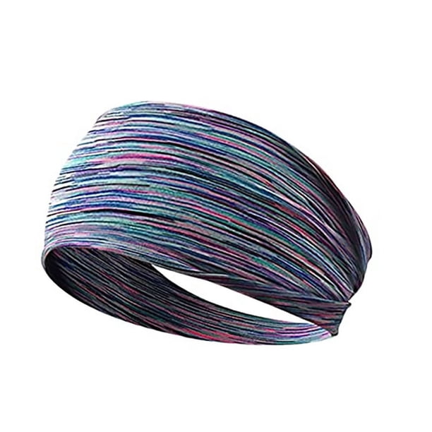 Banda para el cabello deportiva para yoga, banda absorbente de humedad de secado rápido que absorbe el sudor, banda para correr para hombres y mujeres, banda elástica alta de color para fitness