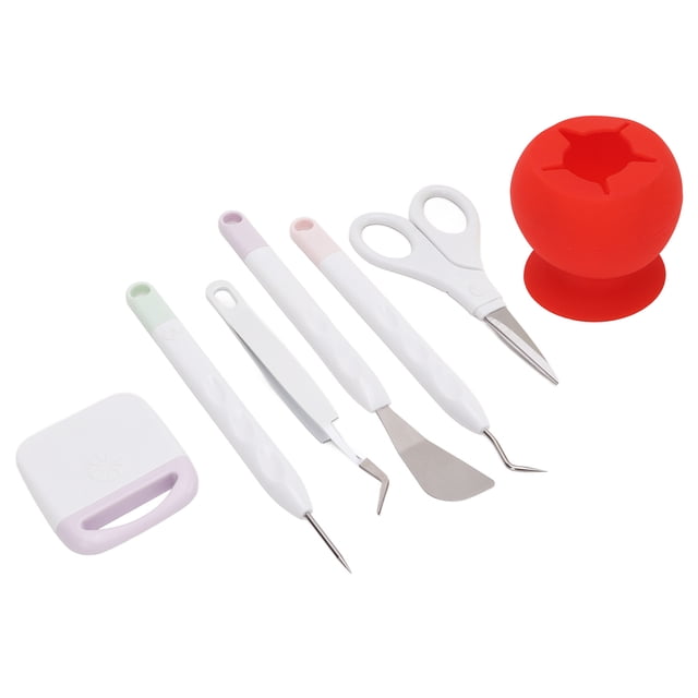 Vinyl Weeding Tools Set , Clear Debris Grip Function Accurate Cutting Craft Tools Set Prevent Tearing For Lettering For Silhouettes For Cameos Red
