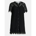 thumbnail image 5 of Time and Tru Women's Mini Lace Shirtdress, Sizes XS-XXXL, 5 of 5