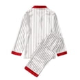 thumbnail image 5 of Hxshgdsn Family Pajamas Set Matching Striped Button Down Long Sleeve Tops And Straight Leg Pants Loungewear 2Pcs Gray 130, 5 of 7