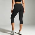 thumbnail image 3 of Capri Leggings for Women High Waisted Full Length Soft Yoga Pants for Workout Tummy Control Yoga Pants (Black XXL), 3 of 4