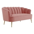 thumbnail image 2 of Home Square 3-Piece Set with Sofa & Chair & Settee Sofa in Pink and Gold, 2 of 18