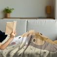 thumbnail image 3 of Bear Soft Flannel Fleece Throw Blanket, Family Portrait of Wild Animals Memory Childhood Daughter Son Mom and Dad Print, Cozy Plush for Indoor and Outdoor Use, 50" x 70", Multicolor, by Ambesonne, 3 of 5