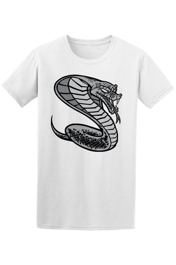 Cool Angry Cobra Snake T-Shirt Men -Image by Shutterstock, Male x-Large