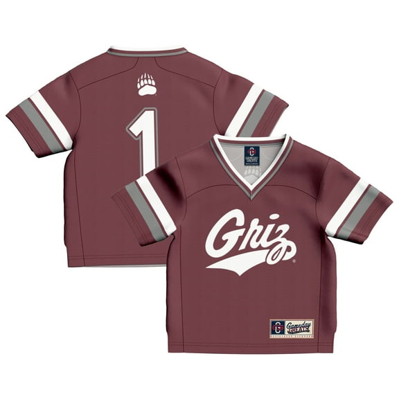 Toddler GameDay Greats #1 Maroon Montana Grizzlies Lightweight Collegiate Football Fashion Jersey