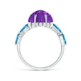 thumbnail image 2 of ANGARA Natural Six-Petal 6.5 ct Amethyst Flower Bypass Cocktail Ring in 14K White Gold for Women (Size-10mm) | February Birthstone, Anniversary, Jewelry Gift for Women | Natural Amethyst Ring, 2 of 9