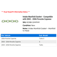 thumbnail image 2 of Intake Manifold Gasket - Compatible with 2003 - 2006 Porsche Cayenne 2004 2005, 2 of 2
