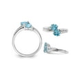 thumbnail image 3 of 1.00 Carat (Ctw) Swiss Blue Topaz Heart Ring in Sterling Silver, 3 of 4
